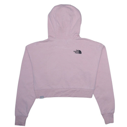 The North Face Womens Pink Crop Pullover Hoodie Size S Cotton Blend