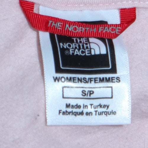 The North Face Womens Pink Crop Pullover Hoodie Size S Cotton Blend