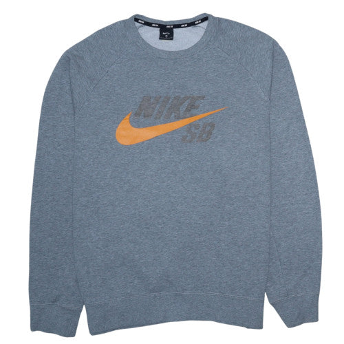 Nike SB Men's Grey Crew Neck Sweatshirt XL Graphic Fleece Pullover