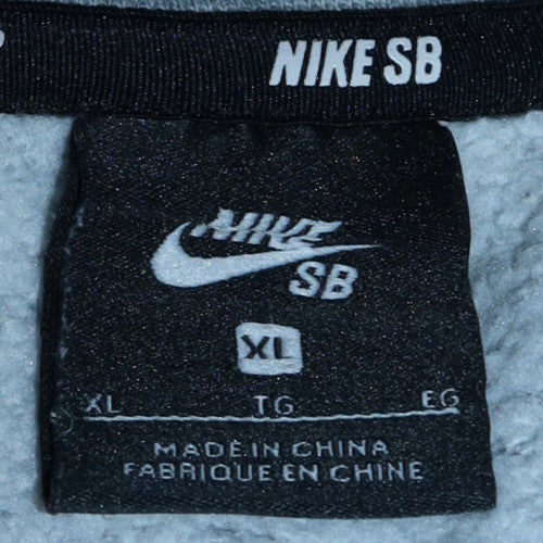 Nike SB Men's Grey Crew Neck Sweatshirt XL Graphic Fleece Pullover