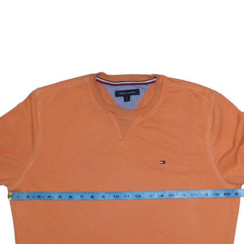 Tommy Hilfiger Men's Orange Crew Neck Pullover Sweatshirt M
