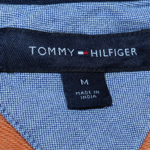 Tommy Hilfiger Men's Orange Crew Neck Pullover Sweatshirt M