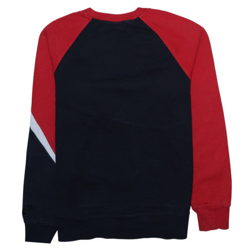 Nike Men's Red Colourblock Logo Sweatshirt Size M Crew Neck Pullover