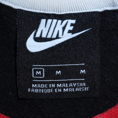 Nike Men's Red Colourblock Logo Sweatshirt Size M Crew Neck Pullover