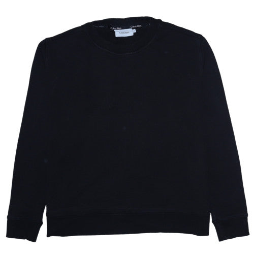 Calvin Klein Womens Black 2XL Crew Neck Pullover Sweatshirt