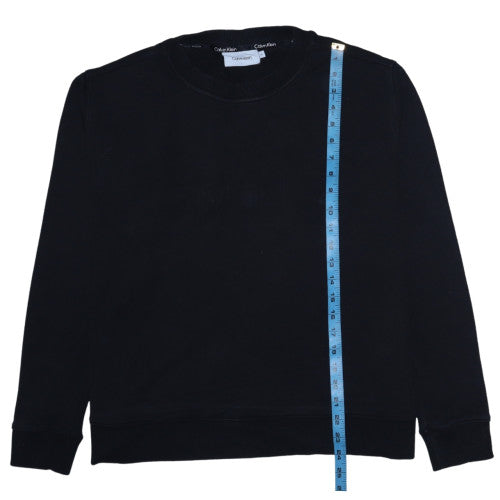Calvin Klein Womens Black 2XL Crew Neck Pullover Sweatshirt