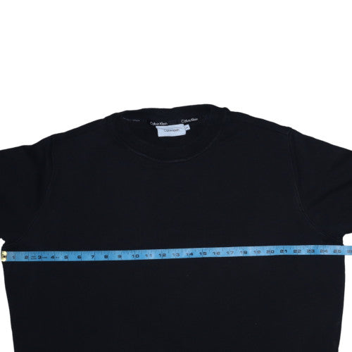 Calvin Klein Womens Black 2XL Crew Neck Pullover Sweatshirt