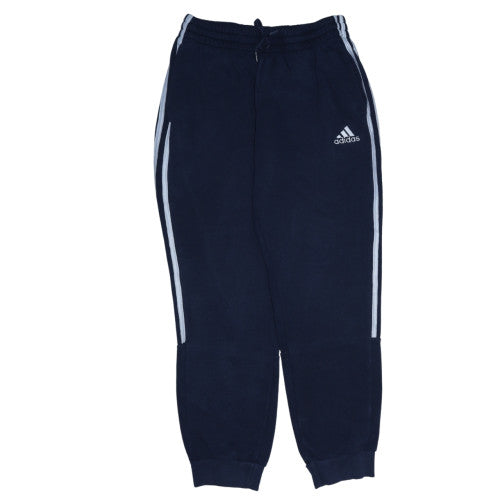 Adidas Men Blue Jogger Sweatpants M Regular Fit Fleece Trousers