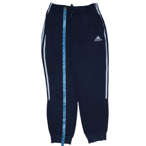 Adidas Men Blue Jogger Sweatpants M Regular Fit Fleece Trousers