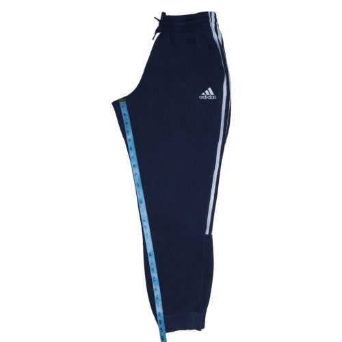 Adidas Men Blue Jogger Sweatpants M Regular Fit Fleece Trousers