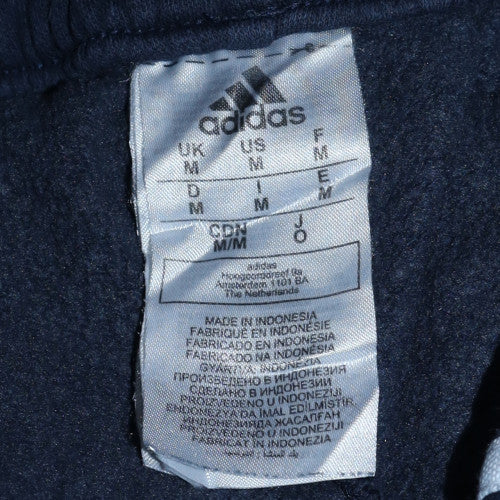 Adidas Men Blue Jogger Sweatpants M Regular Fit Fleece Trousers