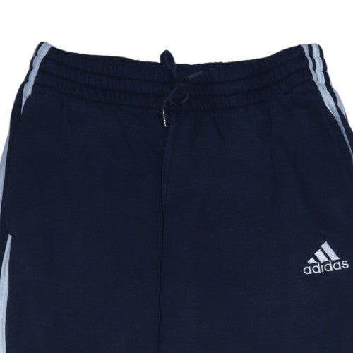 Adidas Men Blue Jogger Sweatpants M Regular Fit Fleece Trousers