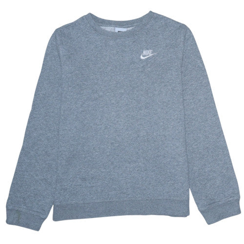 Nike Boys Grey Crew Neck Pullover Sweatshirt L 147-158cm Classic Fit