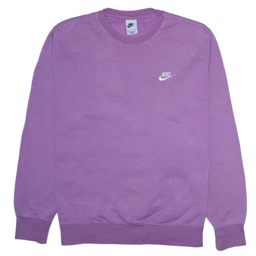 Nike Women’s Purple Crew Neck Pullover Sweatshirt L Cotton Blend