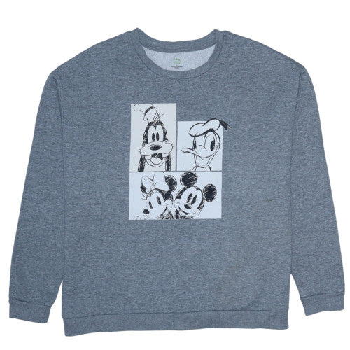 Disney Women's Grey Sweatshirt L Recycled Polyester Mickey & Friends