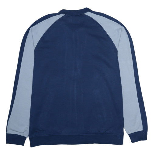Adidas Mens Blue Full Zip Collared Sweatshirt Size L