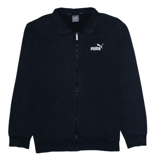 Puma Men's Black Full Zip Sweatshirt L Cotton Blend Casual
