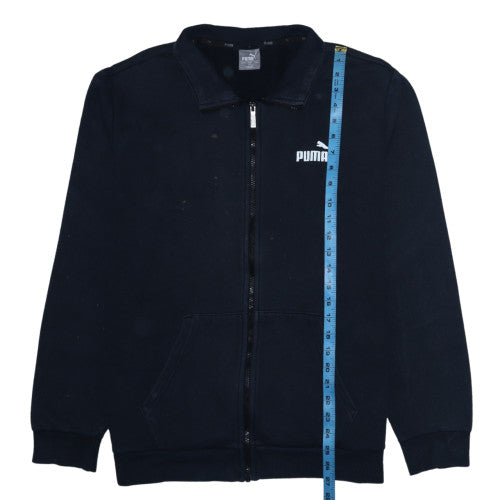 Puma Men's Black Full Zip Sweatshirt L Cotton Blend Casual