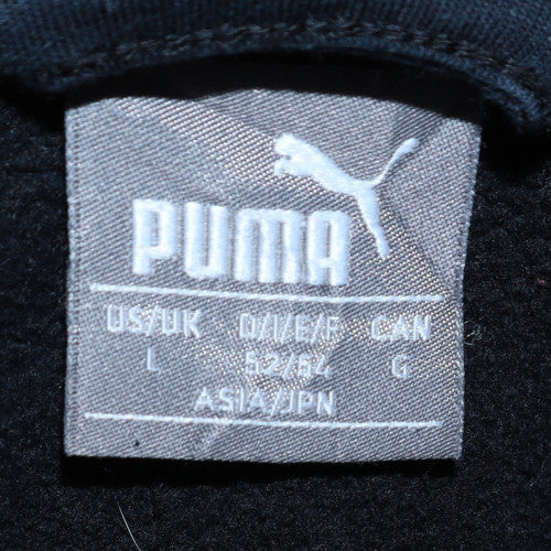 Puma Men's Black Full Zip Sweatshirt L Cotton Blend Casual