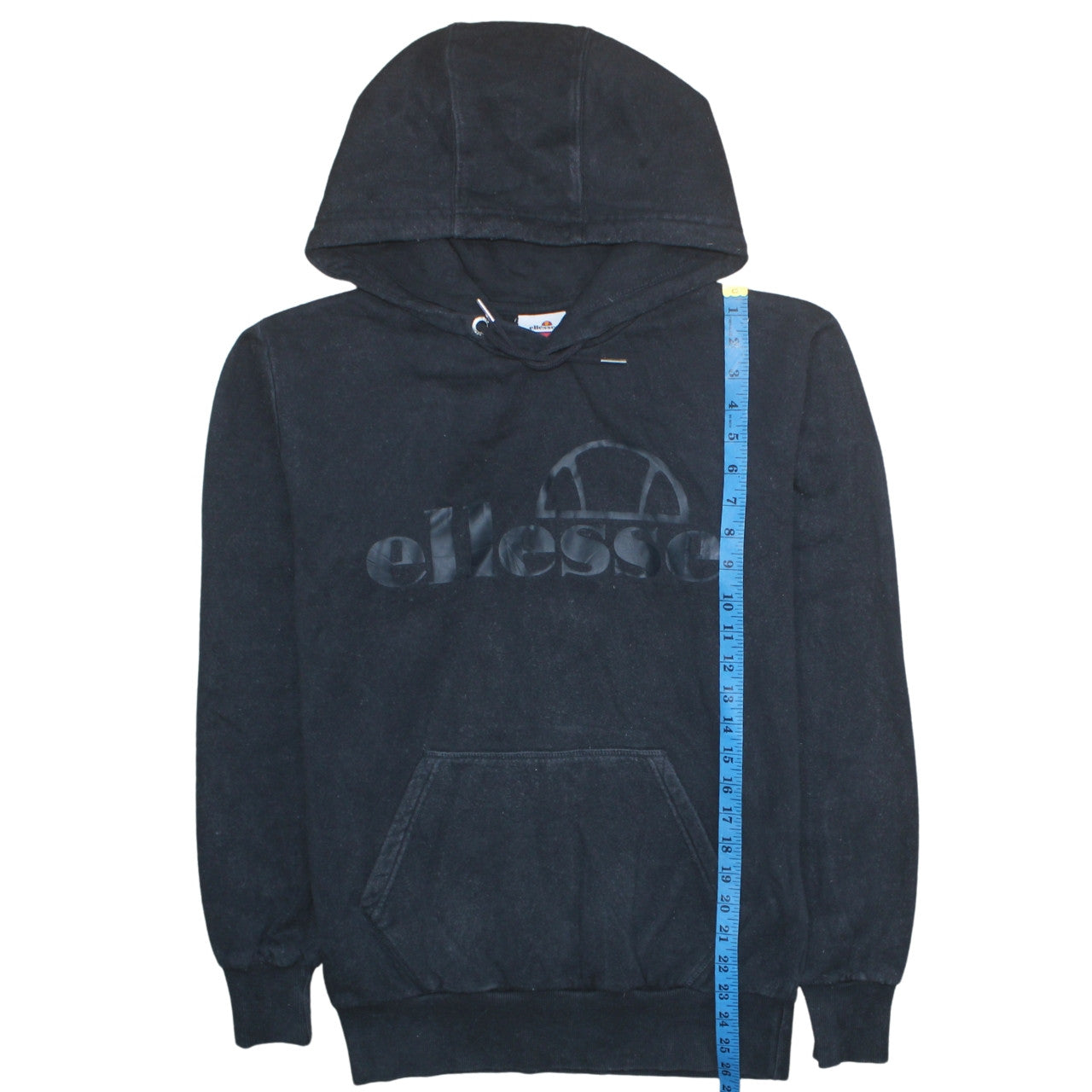 Ellesse Men's Black Pullover Hoodie S Logo Fleece Sweatshirt