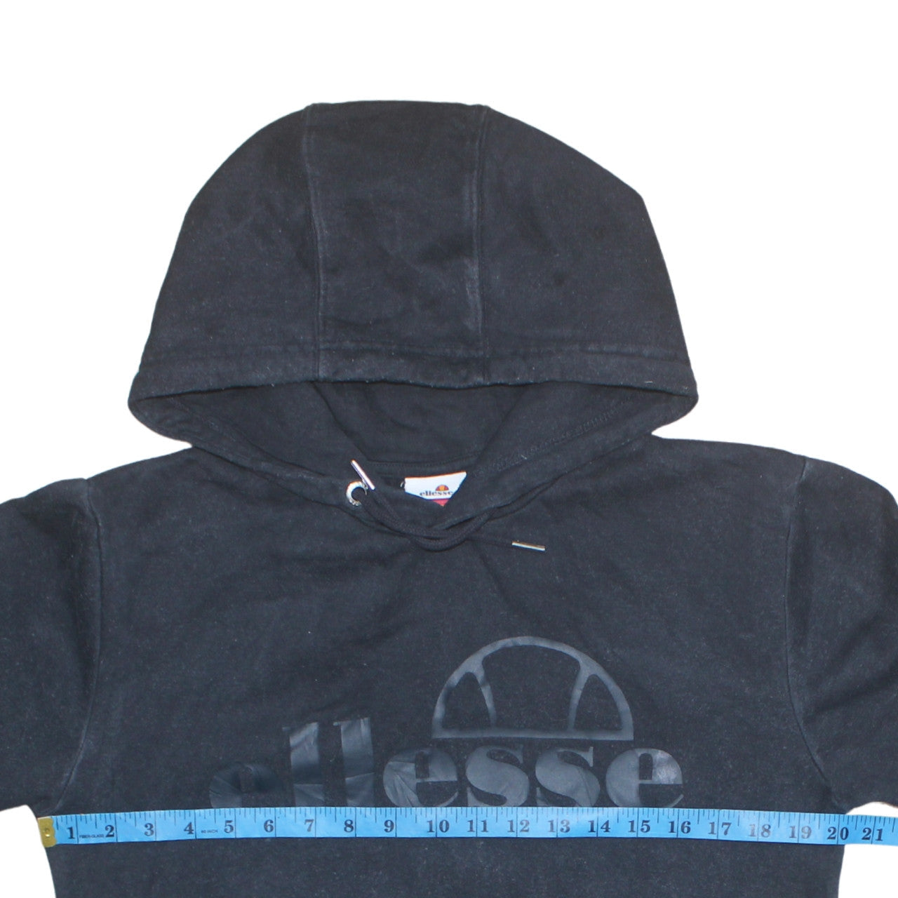 Ellesse Men's Black Pullover Hoodie S Logo Fleece Sweatshirt