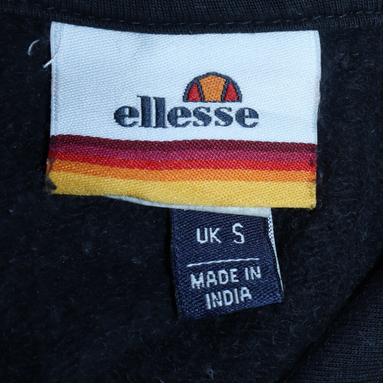 Ellesse Men's Black Pullover Hoodie S Logo Fleece Sweatshirt