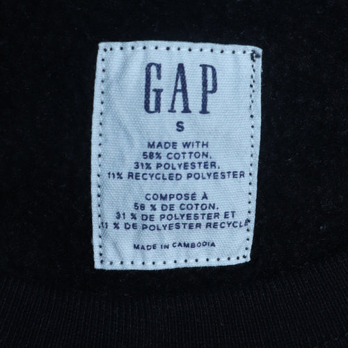 GAP Mens Black Crew Neck Logo Pullover Sweatshirt Size S