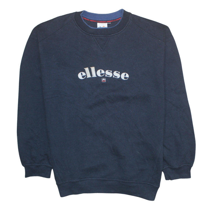 Ellesse Men's Navy Blue XL Crew Neck Pullover Sweatshirt