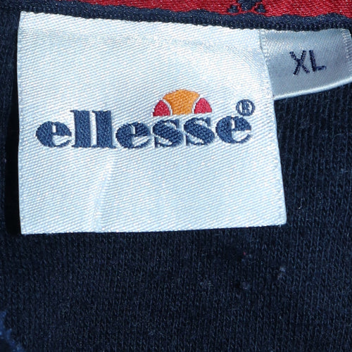 Ellesse Men's Navy Blue XL Crew Neck Pullover Sweatshirt