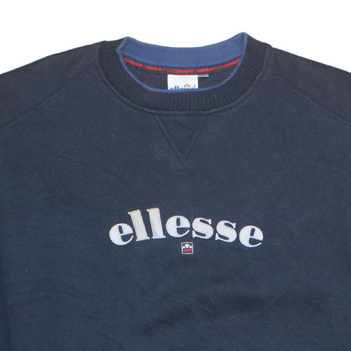 Ellesse Men's Navy Blue XL Crew Neck Pullover Sweatshirt