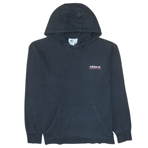 adidas Men’s Black XL Pullover Hoodie Adventure Graphic Logo Fleece