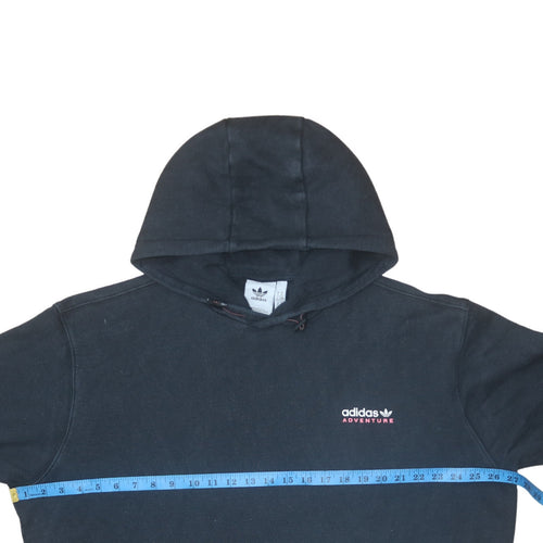 adidas Men’s Black XL Pullover Hoodie Adventure Graphic Logo Fleece