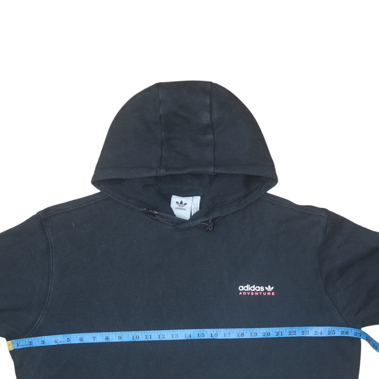 adidas Men’s Black XL Pullover Hoodie Adventure Graphic Logo Fleece