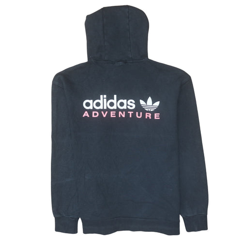 adidas Men’s Black XL Pullover Hoodie Adventure Graphic Logo Fleece