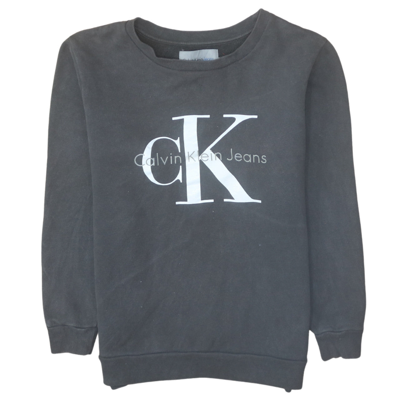 Calvin Klein Jeans Men's Black Logo Pullover Sweatshirt Size M