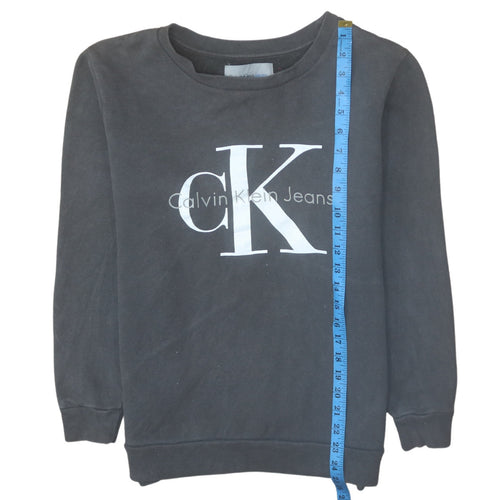 Calvin Klein Jeans Men's Black Logo Pullover Sweatshirt Size M