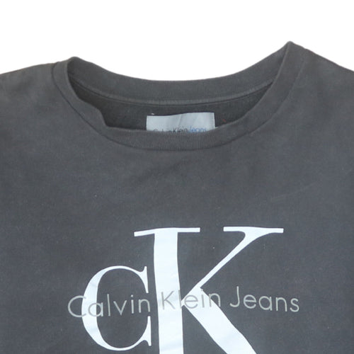 Calvin Klein Jeans Men's Black Logo Pullover Sweatshirt Size M