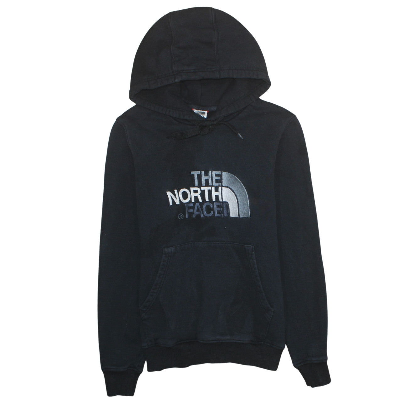 The North Face Men Black Pullover Hoodie S Logo Cotton Fleece