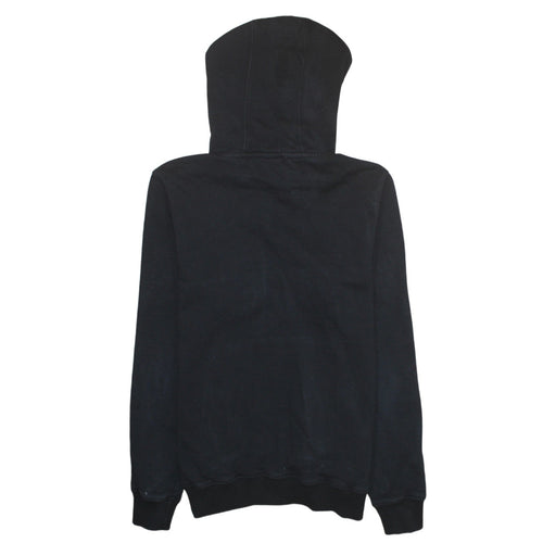 The North Face Men Black Pullover Hoodie S Logo Cotton Fleece