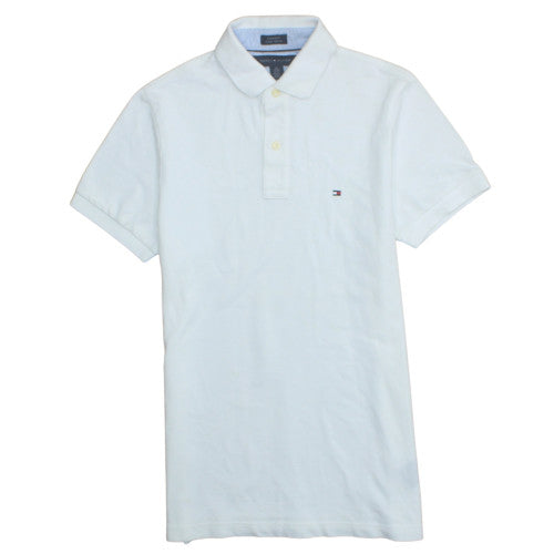 Tommy Hilfiger Men's White Slim Fit Polo Shirt XS Cotton Classic