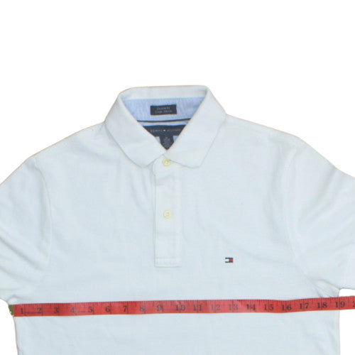 Tommy Hilfiger Men's White Slim Fit Polo Shirt XS Cotton Classic