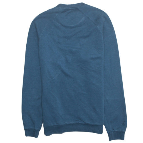 Diesel Men’s Blue Cotton Crew Neck Pullover Jumper Size M