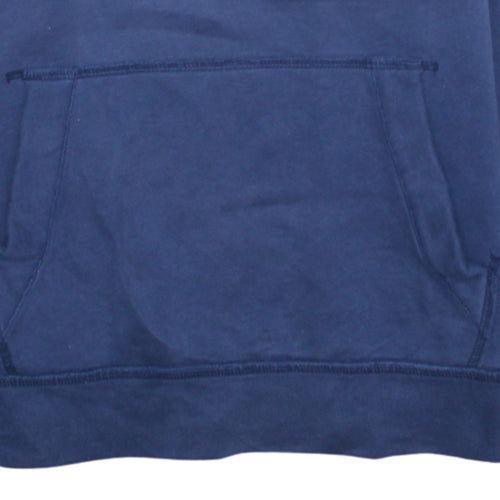 Hollister Men's Blue Pullover Hoodie L Logo Classic Casual
