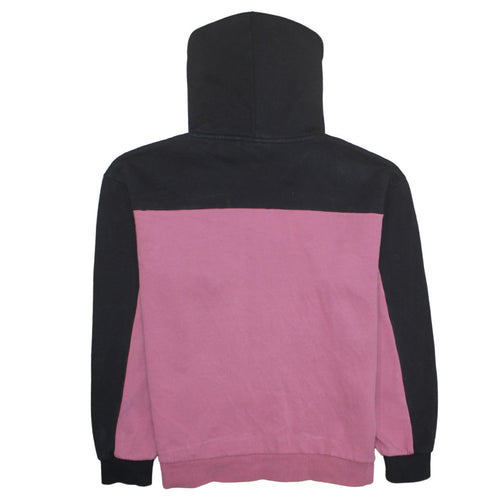 Diesel Women Black Pink Colourblock Pullover Hoodie L Cotton Blend