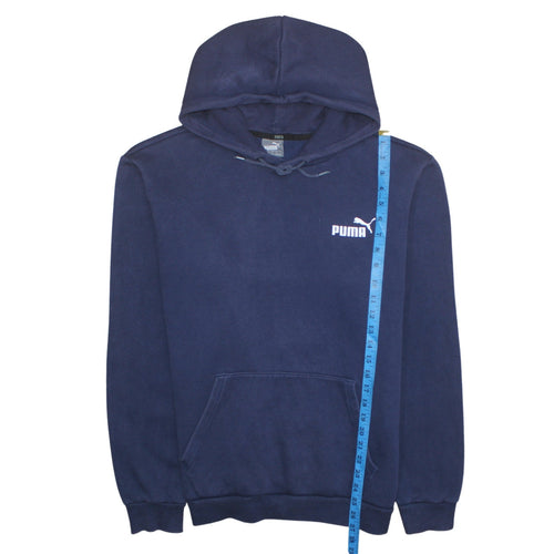 Puma Men's Blue Pullover Hoodie Size L Fleece Sportswear