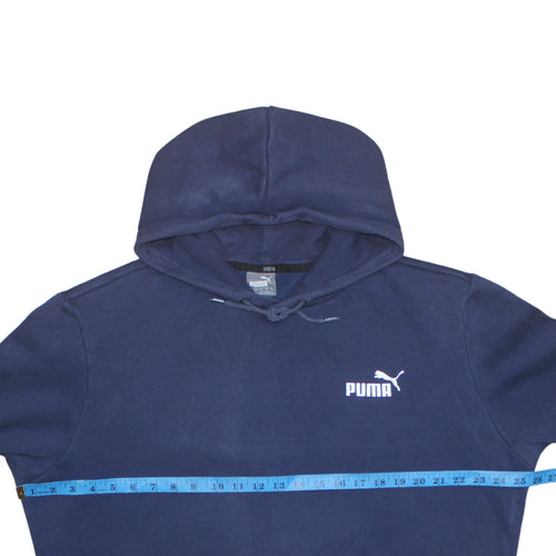 Puma Men's Blue Pullover Hoodie Size L Fleece Sportswear