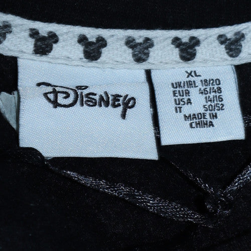 Disney Women Black XL Crew Neck Pullover Sweatshirt Mickey Print
