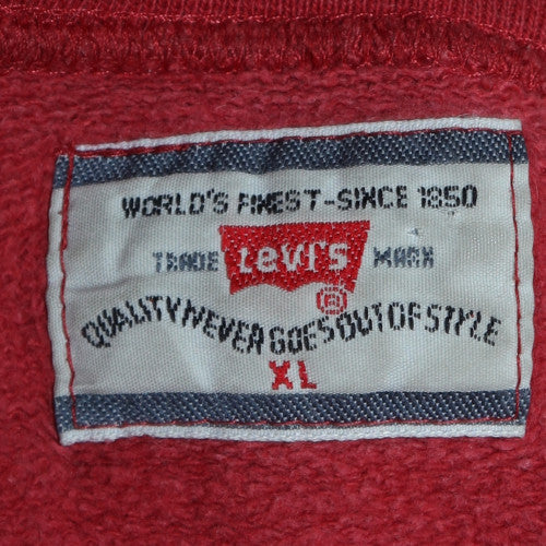 Levi’s Men Red XL Pullover Crew Neck Graphic Sweatshirt