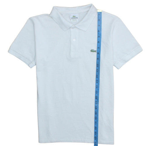 Lacoste Men's White Classic Cotton Short Sleeve Polo Shirt Size L