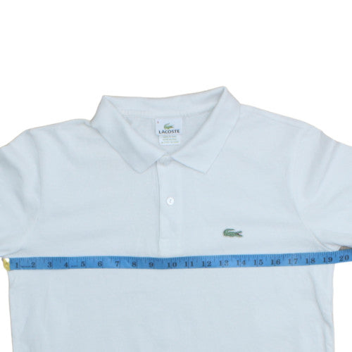 Lacoste Men's White Classic Cotton Short Sleeve Polo Shirt Size L